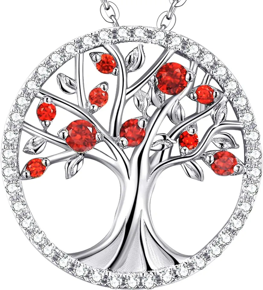 Sterling Silver Citrine Necklace with Birthstone