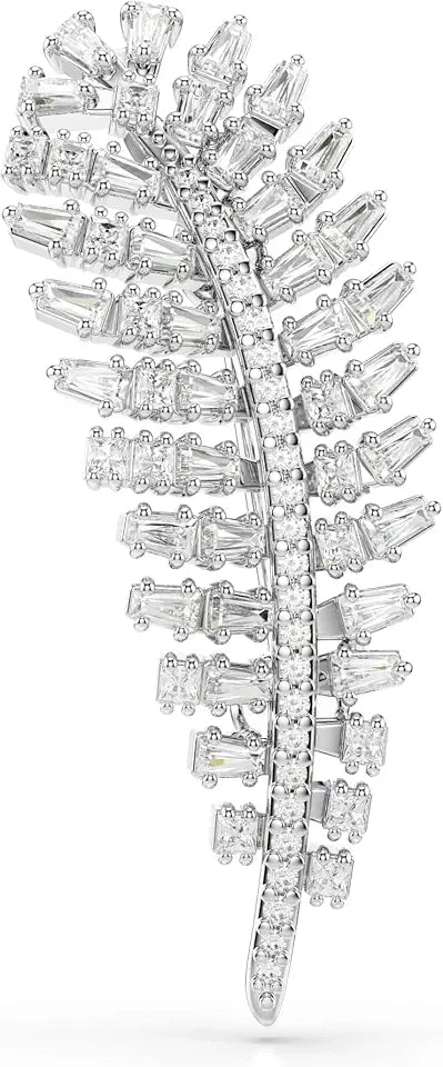 Rhodium-Plated Brooch