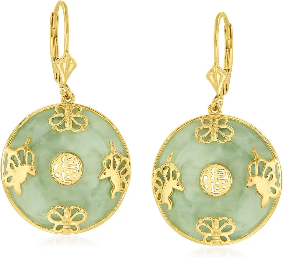 Gold-Tone Drop Butterfly Earrings