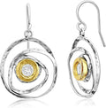 Gold-Tone Sterling Silver Cubic Zirconia Drop Earrings