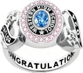 Sterling Silver Oval Birthstone Ring