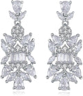 Gold-Tone Moissanite Drop Earrings