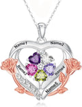 Gold-Tone Birthstone Heart Necklace