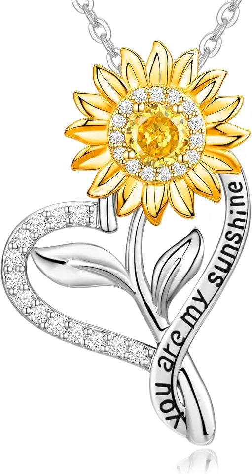 18K Gold-Plated Sterling Silver Sunflower Necklace