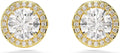 Gold-Tone Round Stud Earrings