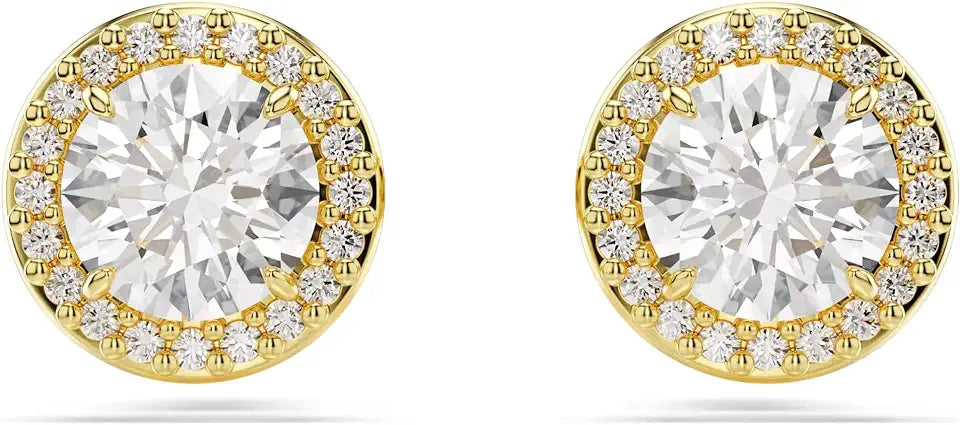 Gold-Tone Round Stud Earrings