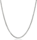 Sterling Silver Box Chain Necklace, 2.5MM