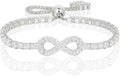 Gold-Tone Sterling Silver Moissanite Tennis Infinity Bracelet
