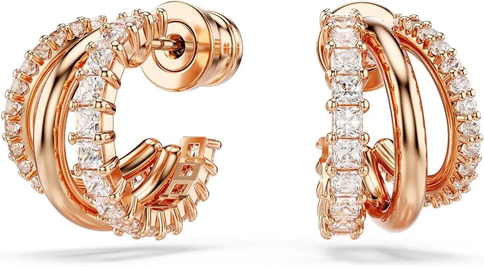 Rose Gold-Tone Hoop Earrings