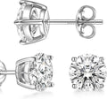Gold-Tone Sterling Silver Moissanite Stud Earrings