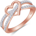 Sterling Silver Heart Infinity Ring