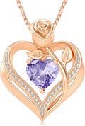 Gold-Tone Birthstone Heart Necklace