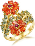 Birthstone Floral Ring