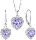Sterling Silver Heart Jewelry Set