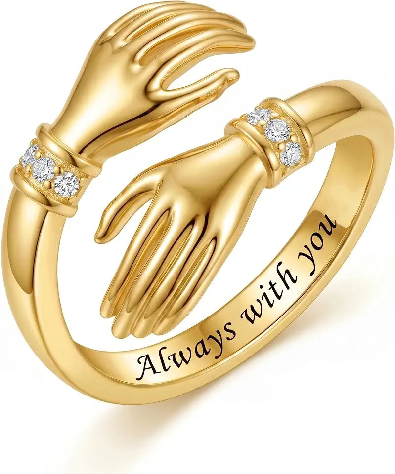 Gold-Tone Lab-Grown Diamond Ring