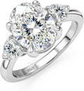 Sterling Silver Moissanite Engagement Ring