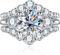 Sterling Silver Moissanite Engagement Ring