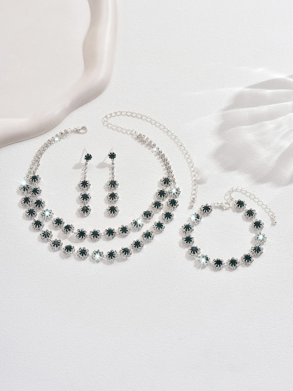 Bridal Necklace, Earrings and Bracelet Set in Six Styles — Banquet and Wedding Jewelry for Women