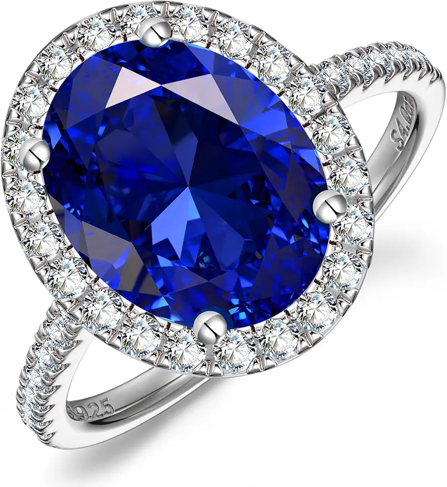 Sterling Silver Sapphire Ring