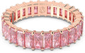 Rose Gold-Tone Crystal Multicolor Ring