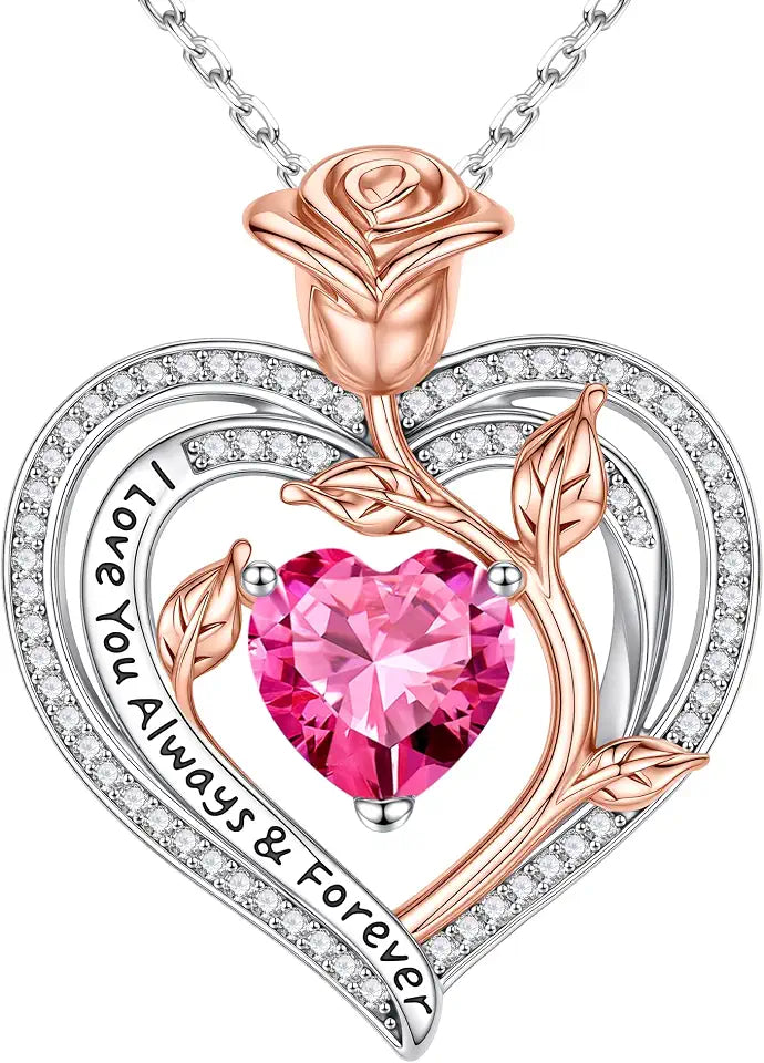 Birthstone Heart Necklace