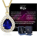 18K Yellow Gold-Plated Teardrop Birthstone Necklace