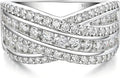 Sterling Silver Moissanite Wedding Band