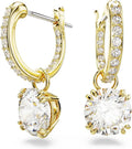 Gold-Tone Round Drop Earrings