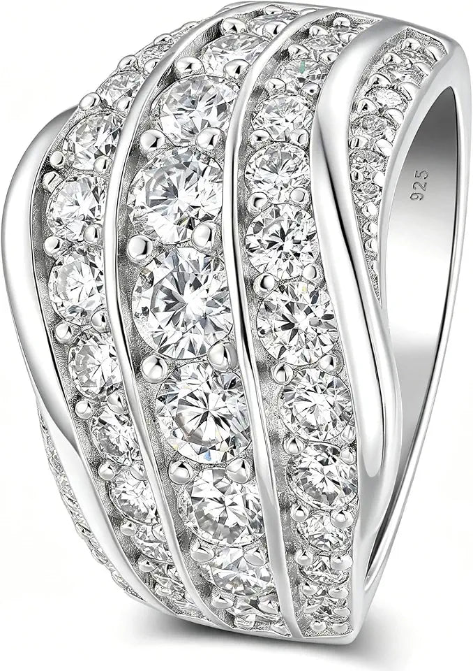 Sterling Silver Moissanite Ring