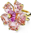 Gold-Tone Crystal Floral Ring
