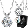 18K White Gold-Filled Oval Moissanite Necklace
