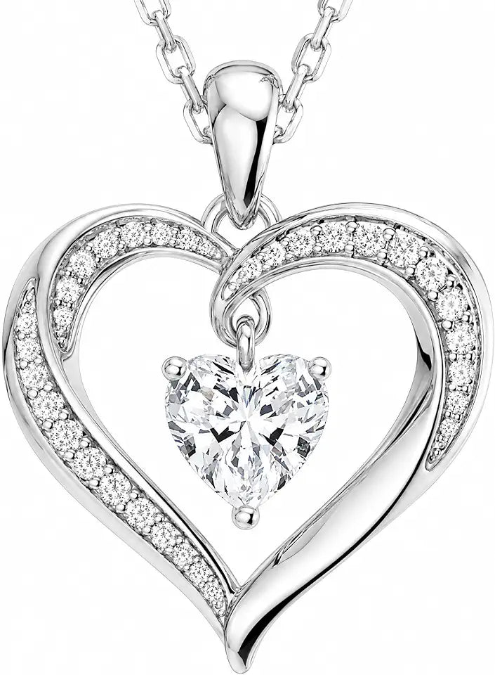 Moissanite Heart Necklace