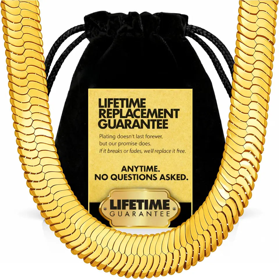 Gold-Plated Necklace, 11mm