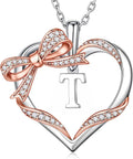 Sterling Silver Heart Initial Necklace