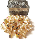 Gold-Plated Pearl Cross Necklace