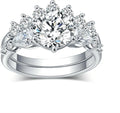 Sterling Silver Round Moissanite Engagement Ring