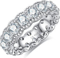 Moissanite Halo Wedding Band