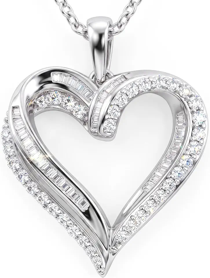 Moissanite Heart Necklace