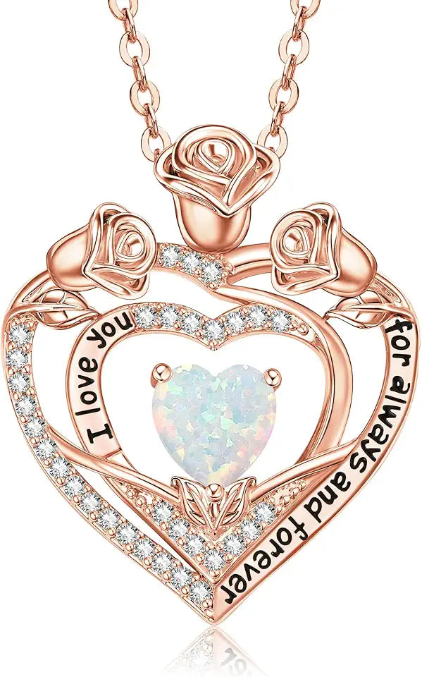 Gold-Tone Birthstone Heart Necklace