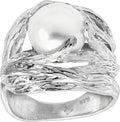Sterling Silver Freshwater Pearl Ring, 10 mm