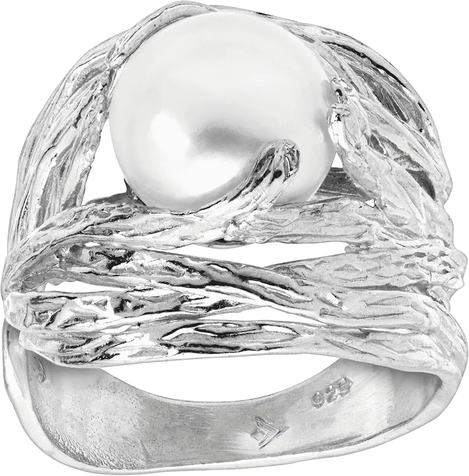 Sterling Silver Freshwater Pearl Ring, 10 mm