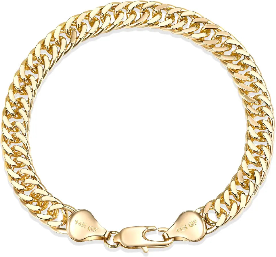 Gold-Tone Cuban Link Bracelet, 8mm