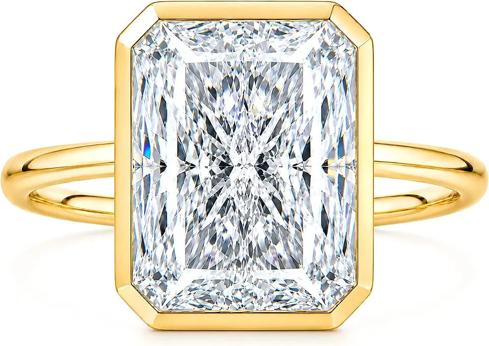 Sterling Silver Moissanite Engagement Ring