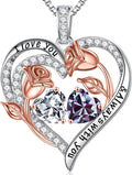 Birthstone Heart Necklace