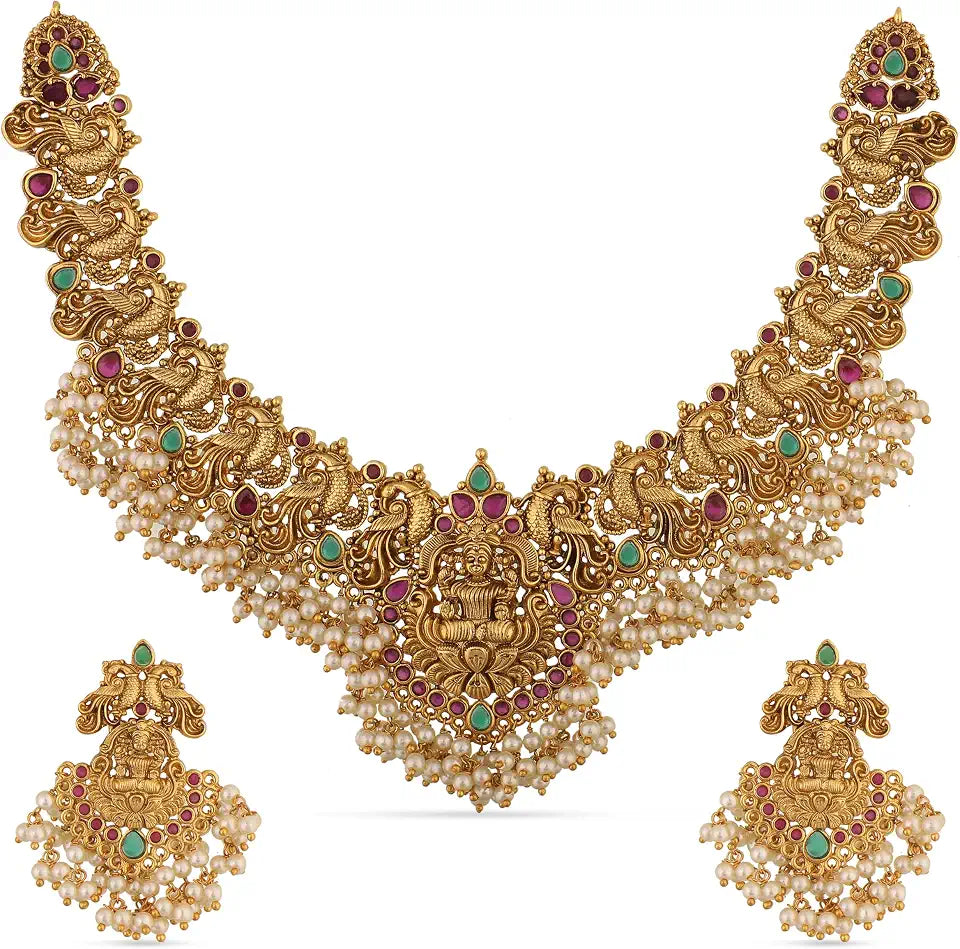 Gold-Plated Floral Jewelry Set