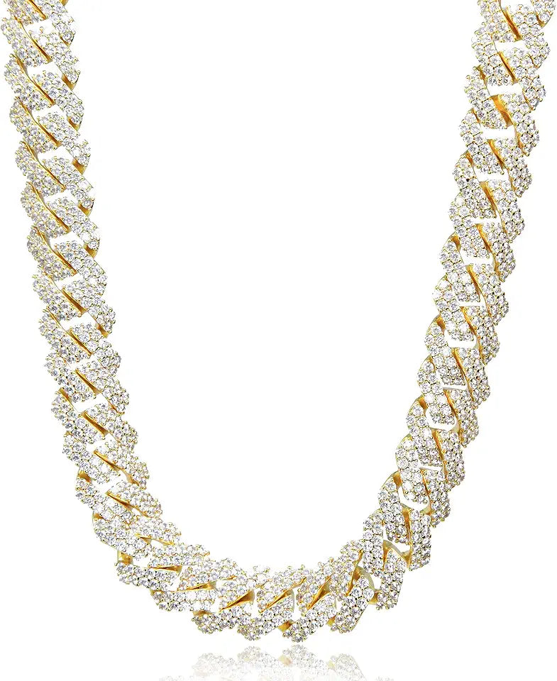 White Gold-Plated Cuban Link Necklace