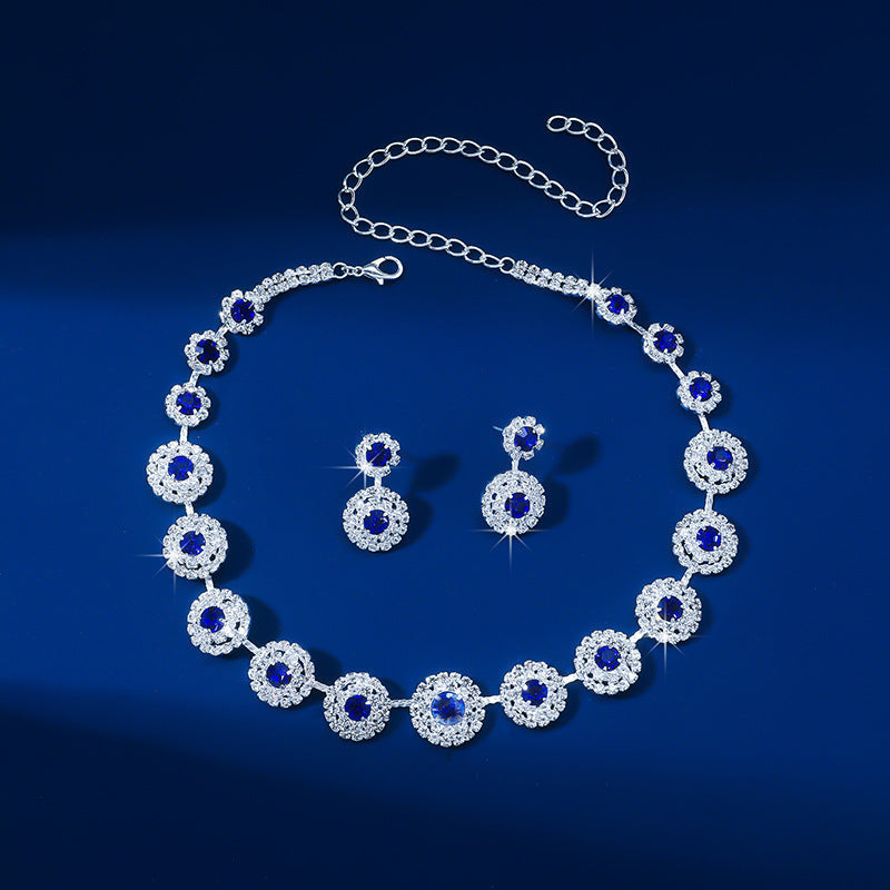Bridal Necklace and Earrings Set for Weddings, Banquets and Evening Dress