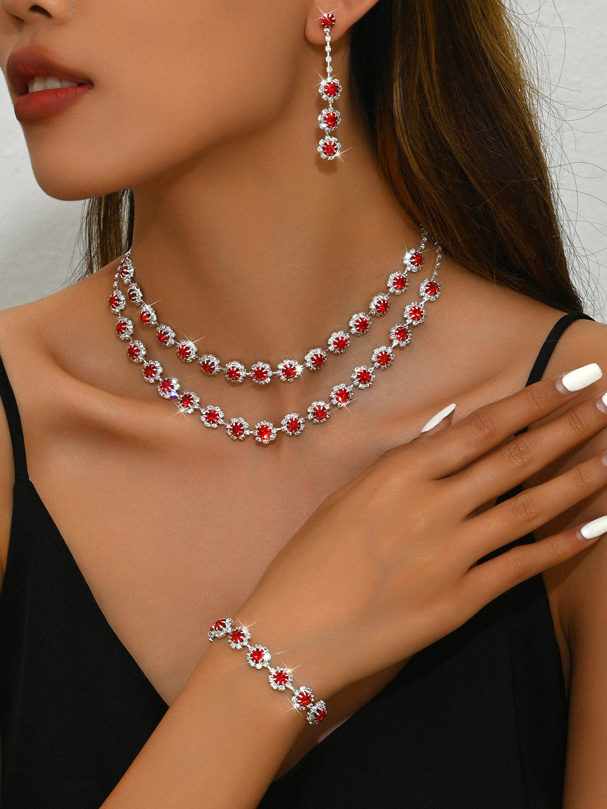 Bridal Necklace, Earrings and Bracelet Set in Six Styles — Banquet and Wedding Jewelry for Women