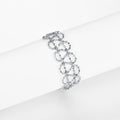 Sterling silver open cutout ring, silver finish