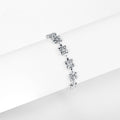 Sterling silver clover flower ring, silver finish